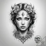 Tattoo sketch emotion – tattoo sketch (№1757391429_0, 09.09.2025 04:17) — tattoovalue.net