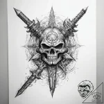 Tattoo sketch weapon – tattoo sketch (№1757393208_0, 09.09.2025 04:46) — tattoovalue.net
