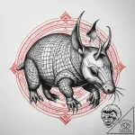 Tattoo sketch armadillo, artistic tattoo sket… – tattoo sketch (№1757393403_0, 09.09.2025 04:50) — tattoovalue.net
