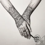 Tattoo sketch hands with a pen, ink illustrat… – tattoo sketch (№1757393994_0, 09.09.2025 04:59) — tattoovalue.net