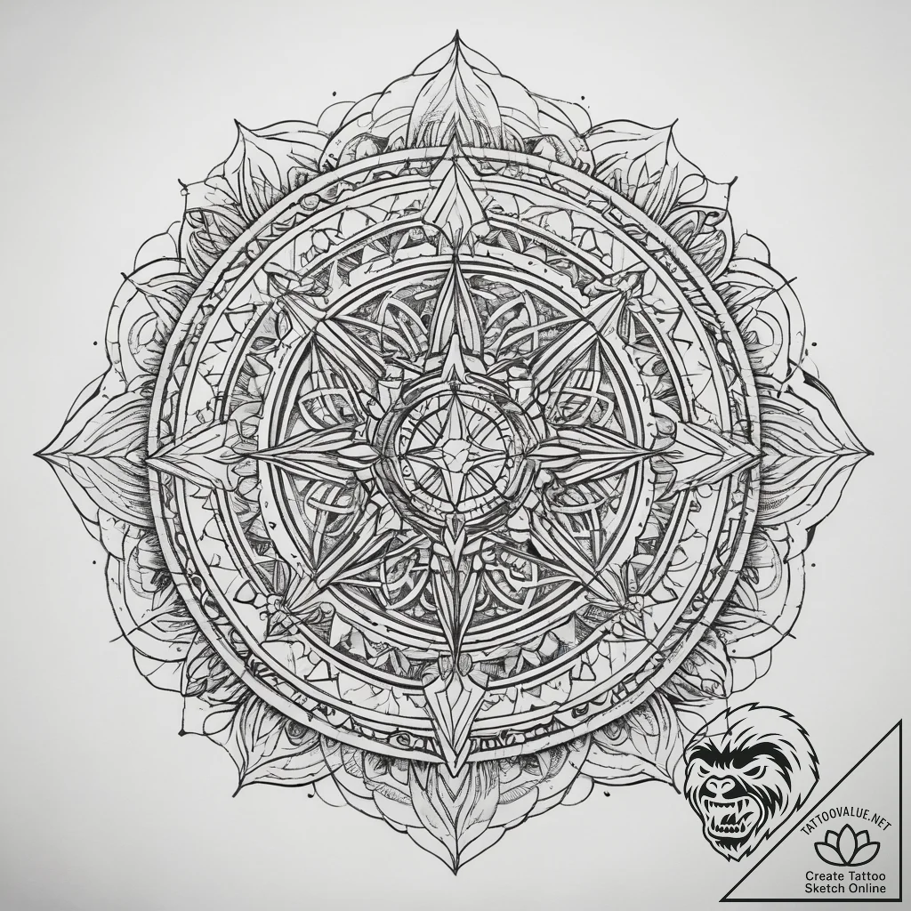 Tattoo sketch монограмма из линий, tattoo lin... - tattoo sketch (№1757395178_0, 09.09.2025 05:19) — tattoovalue.net