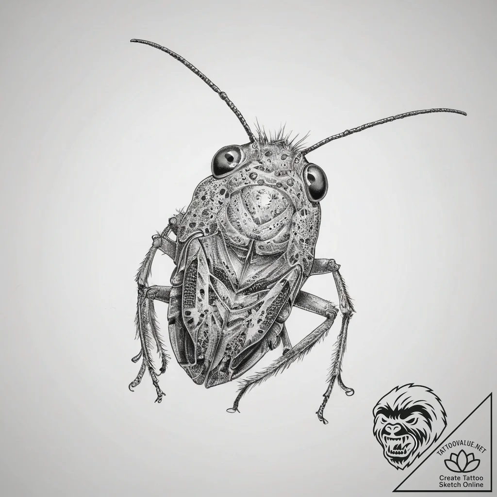 Tattoo sketch treehopper - tattoo sketch (№1757395972_0, 09.09.2025 05:32) — tattoovalue.net