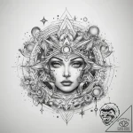 Tattoo sketch cosmic land – tattoo sketch (№1757396173_0, 09.09.2025 05:36) — tattoovalue.net