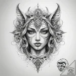 Tattoo sketch mystical world – tattoo sketch (№1757397164_0, 09.09.2025 05:52) — tattoovalue.net