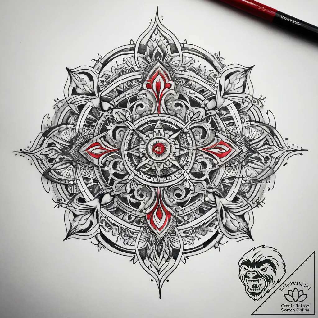 Tattoo sketch mystical representation, tattoo... - tattoo sketch (№1757398745_0, 09.09.2025 06:19) — tattoovalue.net