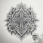 блэкворк (blackwork), tattoo sketch design, s… – tattoo sketch (№1757400538_0, 09.09.2025 06:48) — tattoovalue.net