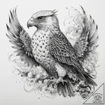 Tattoo sketch saker falcon, tattoo flash shee… – tattoo sketch (№1757400740_0, 09.09.2025 06:52) — tattoovalue.net