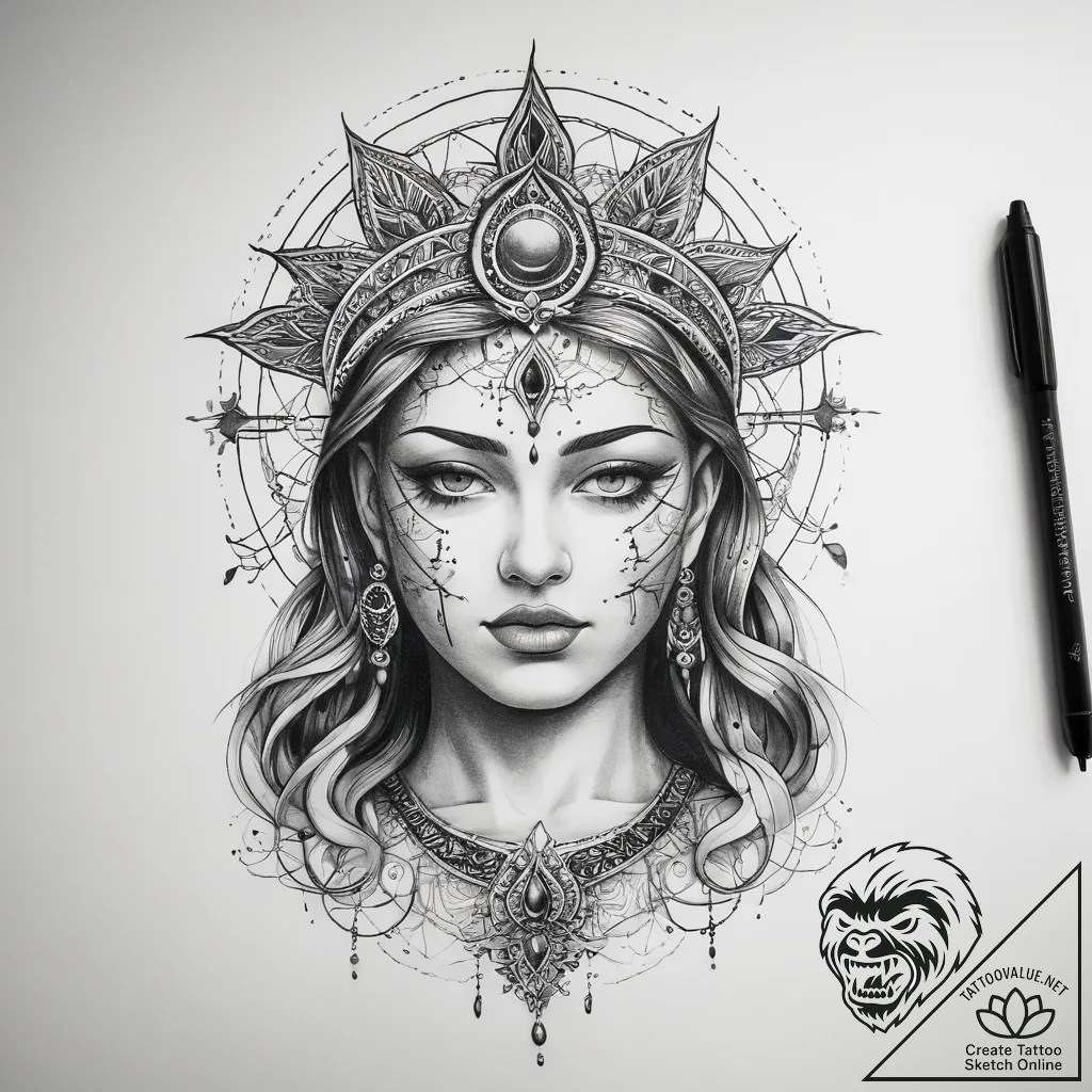 Tattoo sketch spiritual story - tattoo sketch (№1757401132_0, 09.09.2025 06:58) — tattoovalue.net