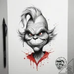 Tattoo sketch the grinch with a tail, tattoo… – tattoo sketch (№1757401330_0, 09.09.2025 07:02) — tattoovalue.net
