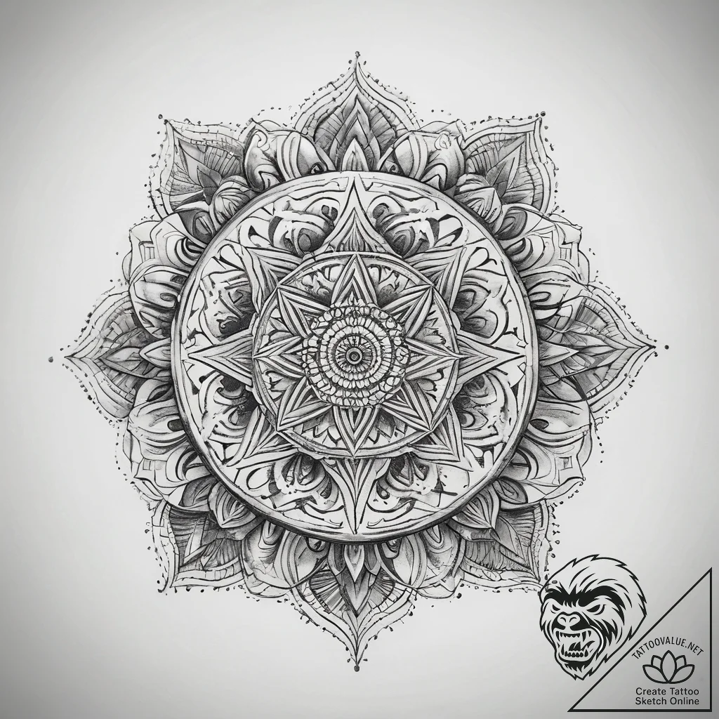 Tattoo sketch spiritual journey, artistic tat... - tattoo sketch (№1757402121_0, 09.09.2025 07:15) — tattoovalue.net