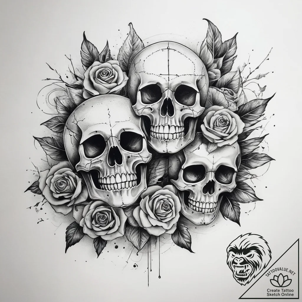 Tattoo sketch ash, ink illustration for tatto... - tattoo sketch (№1757402323_0, 09.09.2025 07:18) — tattoovalue.net