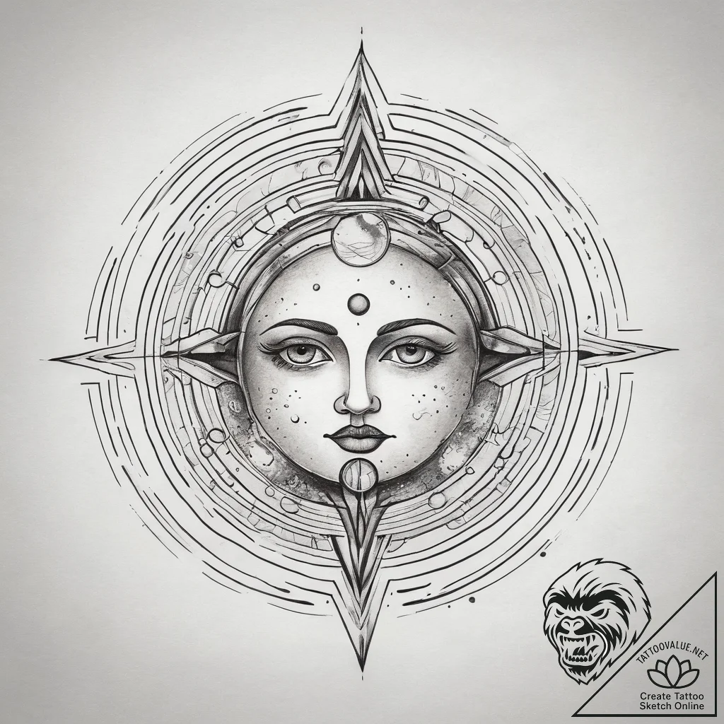 Tattoo sketch uranus symbol, artistic tattoo... - tattoo sketch (№1757402519_0, 09.09.2025 07:21) — tattoovalue.net