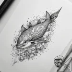 Tattoo sketch океан, tattoo line art, clean l… – tattoo sketch (№1757404678_0, 09.09.2025 07:57) — tattoovalue.net
