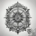 Tattoo sketch divine insignia, concept art fo… – tattoo sketch (№1757405275_0, 09.09.2025 08:07) — tattoovalue.net