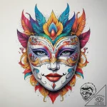 Tattoo sketch masquerade mask tattoo, tattoo… – tattoo sketch (№1757405879_0, 09.09.2025 08:17) — tattoovalue.net