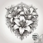 Tattoo sketch узор в виде лилии, tattoo flash… – tattoo sketch (№1757408845_0, 09.09.2025 09:07) — tattoovalue.net