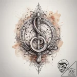 Tattoo sketch mystical chord, artistic tattoo… – tattoo sketch (№1757409043_0, 09.09.2025 09:10) — tattoovalue.net