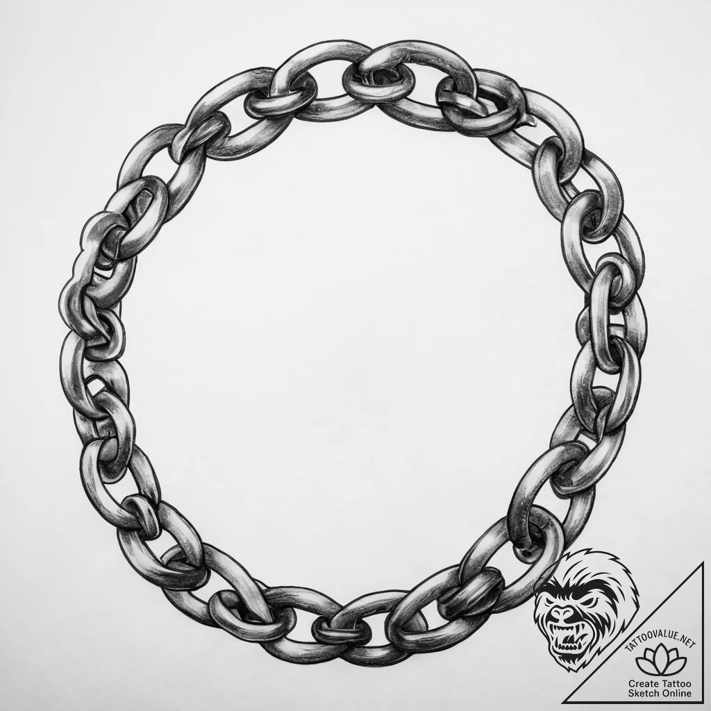 Tattoo sketch chain - tattoo sketch (№1757409441_0, 09.09.2025 09:17) — tattoovalue.net