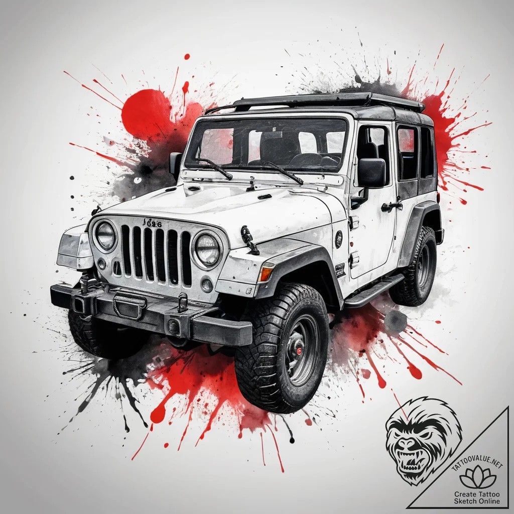 Tattoo sketch military jeep, tattoo flash she... - tattoo sketch (№1757411428_0, 09.09.2025 09:50) — tattoovalue.net