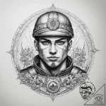 Tattoo sketch soldier with a zodiac, tattoo d… – tattoo sketch (№1757412818_0, 09.09.2025 10:13) — tattoovalue.net