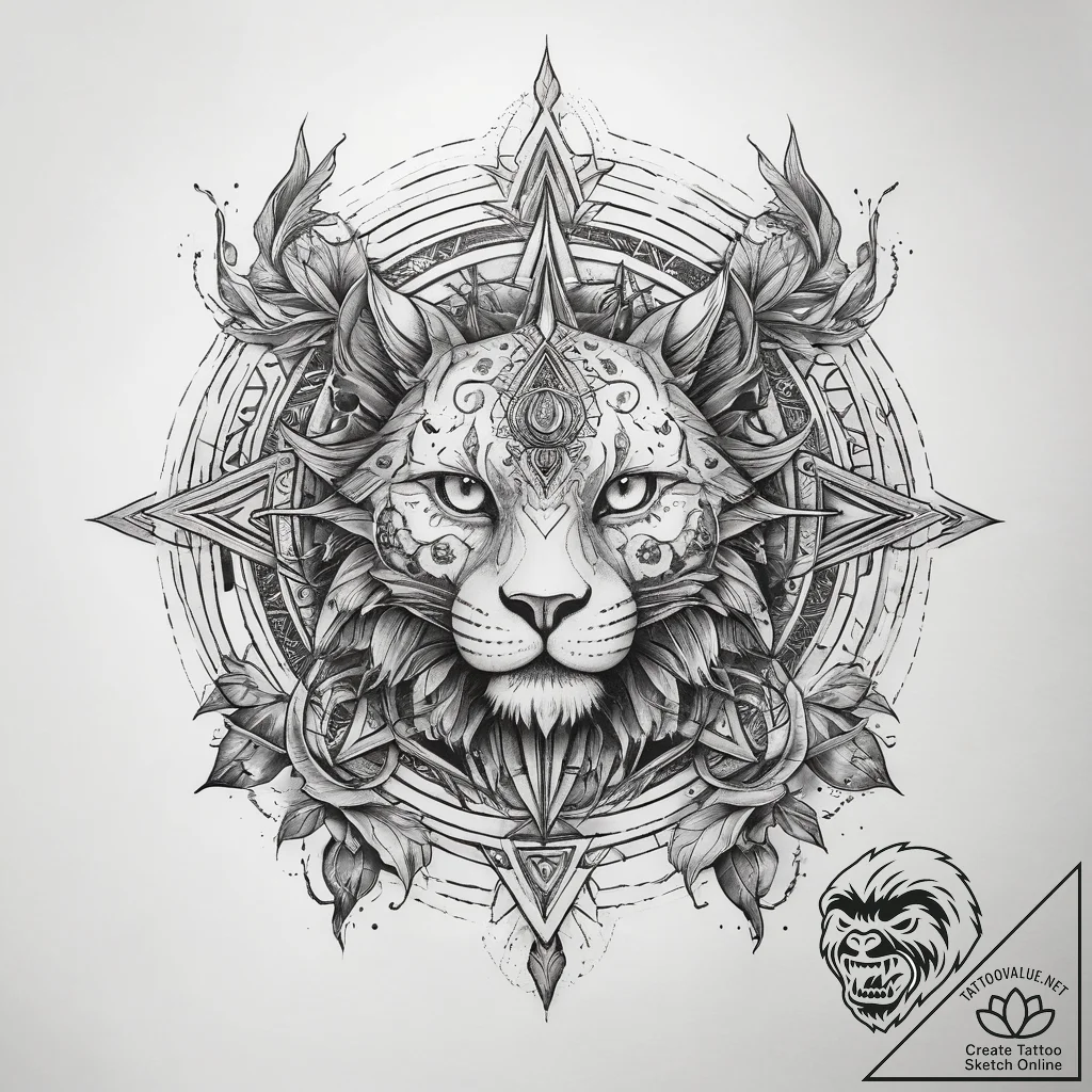 Tattoo sketch cosmic kingdom - tattoo sketch (№1757413012_0, 09.09.2025 10:16) — tattoovalue.net