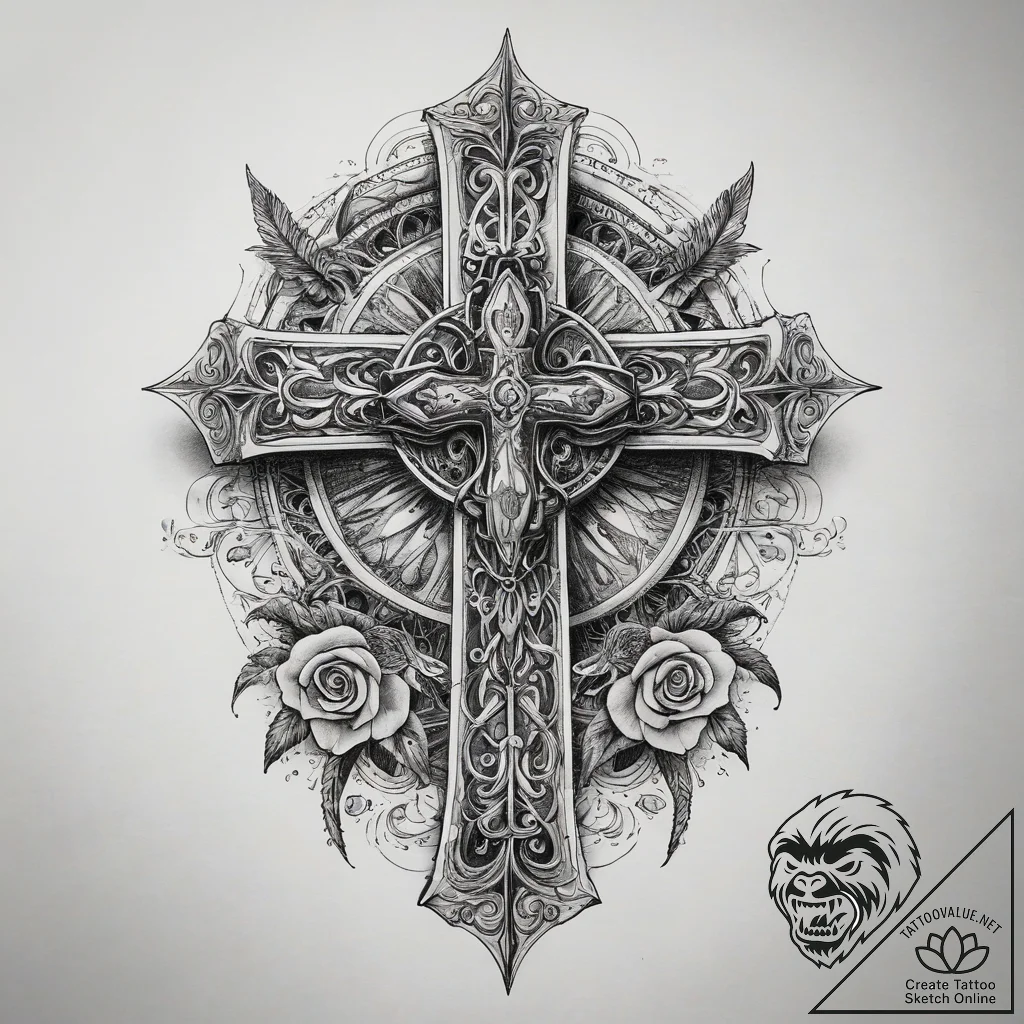 Tattoo sketch blessed being, concept art for... - tattoo sketch (№1757415957_0, 09.09.2025 11:05) — tattoovalue.net