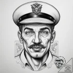 Tattoo sketch bus driver a person driving a b… – tattoo sketch (№1757416344_0, 09.09.2025 11:12) — tattoovalue.net
