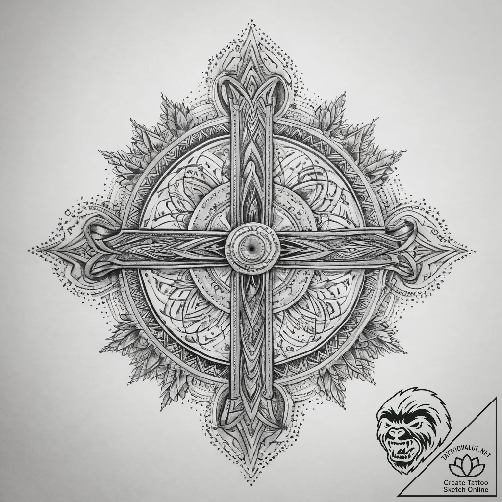 Tattoo sketch cosmic life, tattoo drawing out... - tattoo sketch (№1757417506_0, 09.09.2025 11:31) — tattoovalue.net