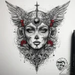 Tattoo sketch cosmic myth, tattoo sketch desi… – tattoo sketch (№1757418863_0, 09.09.2025 11:54) — tattoovalue.net