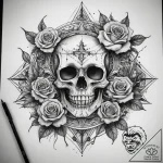 Tattoo sketch cosmic past, tattoo sketch desi… – tattoo sketch (№1757419057_0, 09.09.2025 11:57) — tattoovalue.net