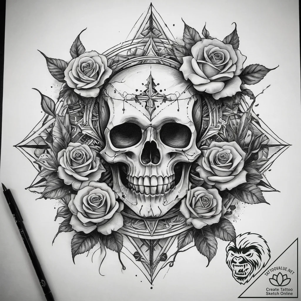 Tattoo sketch cosmic past, tattoo sketch desi... - tattoo sketch (№1757419057_0, 09.09.2025 11:57) — tattoovalue.net