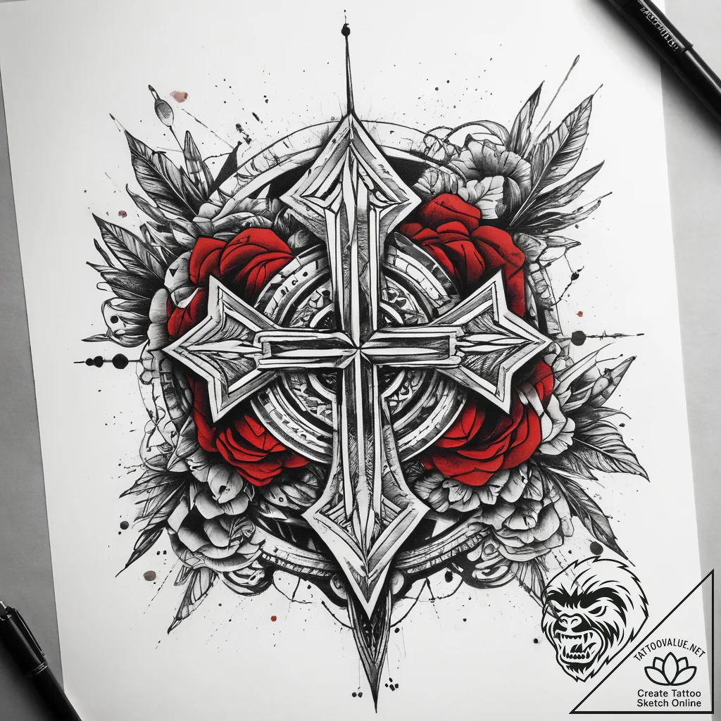 Tattoo sketch geometric name, tattoo sketch d... - tattoo sketch (№1757419254_0, 09.09.2025 12:00) — tattoovalue.net