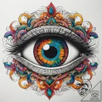 Tattoo sketch mystic eye symbol, artistic tat… – tattoo sketch (№1757419839_0, 09.09.2025 12:10) — tattoovalue.net