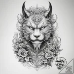 Tattoo sketch japanese mythology – tattoo sketch (№1757420824_0, 09.09.2025 12:27) — tattoovalue.net