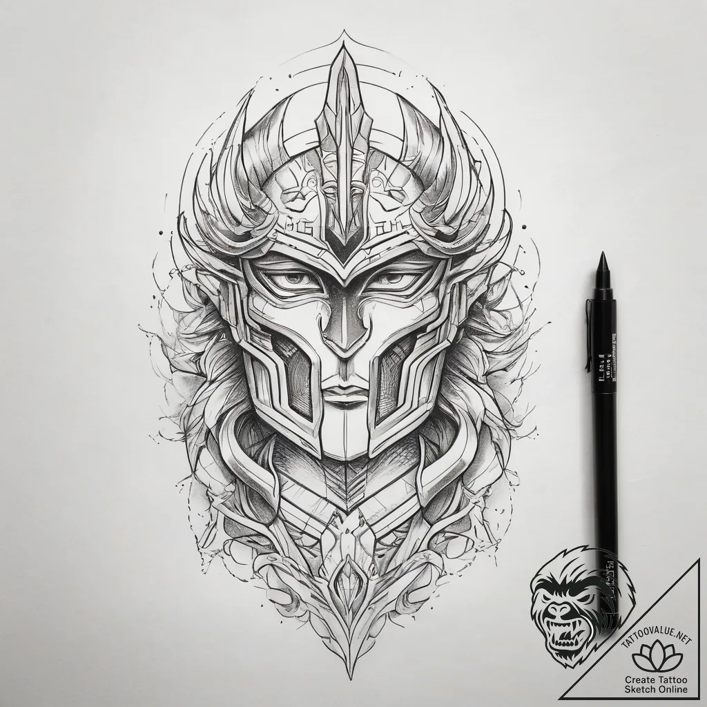 Tattoo sketch armor, tattoo flash sheet desig... - tattoo sketch (№1757421418_0, 09.09.2025 12:36) — tattoovalue.net