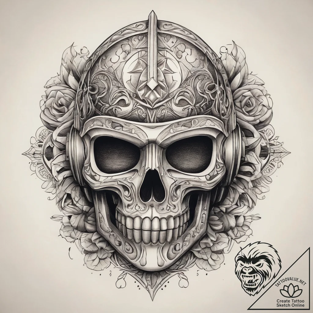 Tattoo sketch helmet, tattoo flash sheet desi... - tattoo sketch (№1757422000_0, 09.09.2025 12:46) — tattoovalue.net