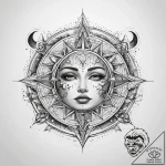 Tattoo sketch cosmic foundation – tattoo sketch (№1757422193_0, 09.09.2025 12:49) — tattoovalue.net