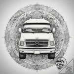 Tattoo sketch truck driver a person driving a… – tattoo sketch (№1757422978_0, 09.09.2025 13:02) — tattoovalue.net