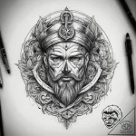 Tattoo sketch blessed narrative, artistic tat… – tattoo sketch (№1757424148_0, 09.09.2025 13:22) — tattoovalue.net