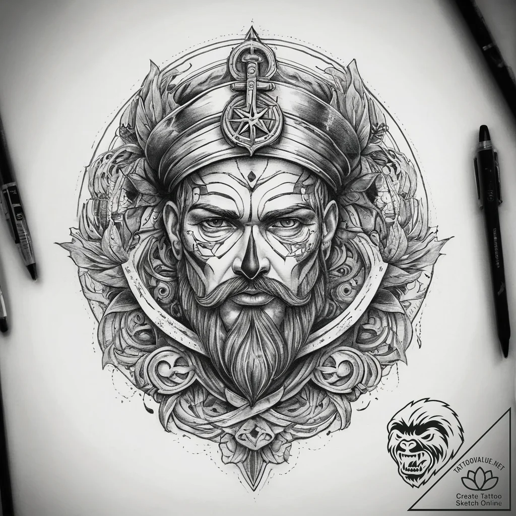 Tattoo sketch blessed narrative, artistic tat... - tattoo sketch (№1757424148_0, 09.09.2025 13:22) — tattoovalue.net