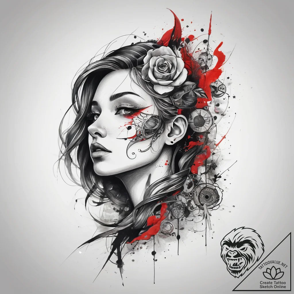 Tattoo sketch cosmic creation, tattoo sketch... - tattoo sketch (№1757424341_0, 09.09.2025 13:25) — tattoovalue.net