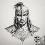 Tattoo sketch heroic warrior, tattoo sketch d… – tattoo sketch (№1757425508_0, 09.09.2025 13:45) — tattoovalue.net