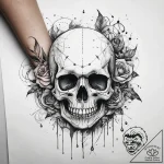 Tattoo sketch hands with a skull, tattoo line… – tattoo sketch (№1757425707_0, 09.09.2025 13:48) — tattoovalue.net