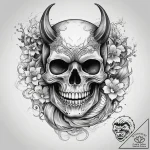 Tattoo sketch skull with an eyepatch, tattoo… – tattoo sketch (№1757427096_0, 09.09.2025 14:11) — tattoovalue.net