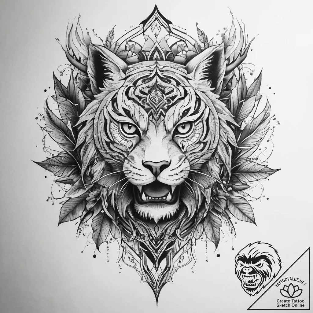Tattoo sketch nature, tattoo sketch design, o... - tattoo sketch (№1757427290_0, 09.09.2025 14:14) — tattoovalue.net