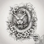 Tattoo sketch denim jeans with a floral patch… – tattoo sketch (№1757428259_0, 09.09.2025 14:30) — tattoovalue.net