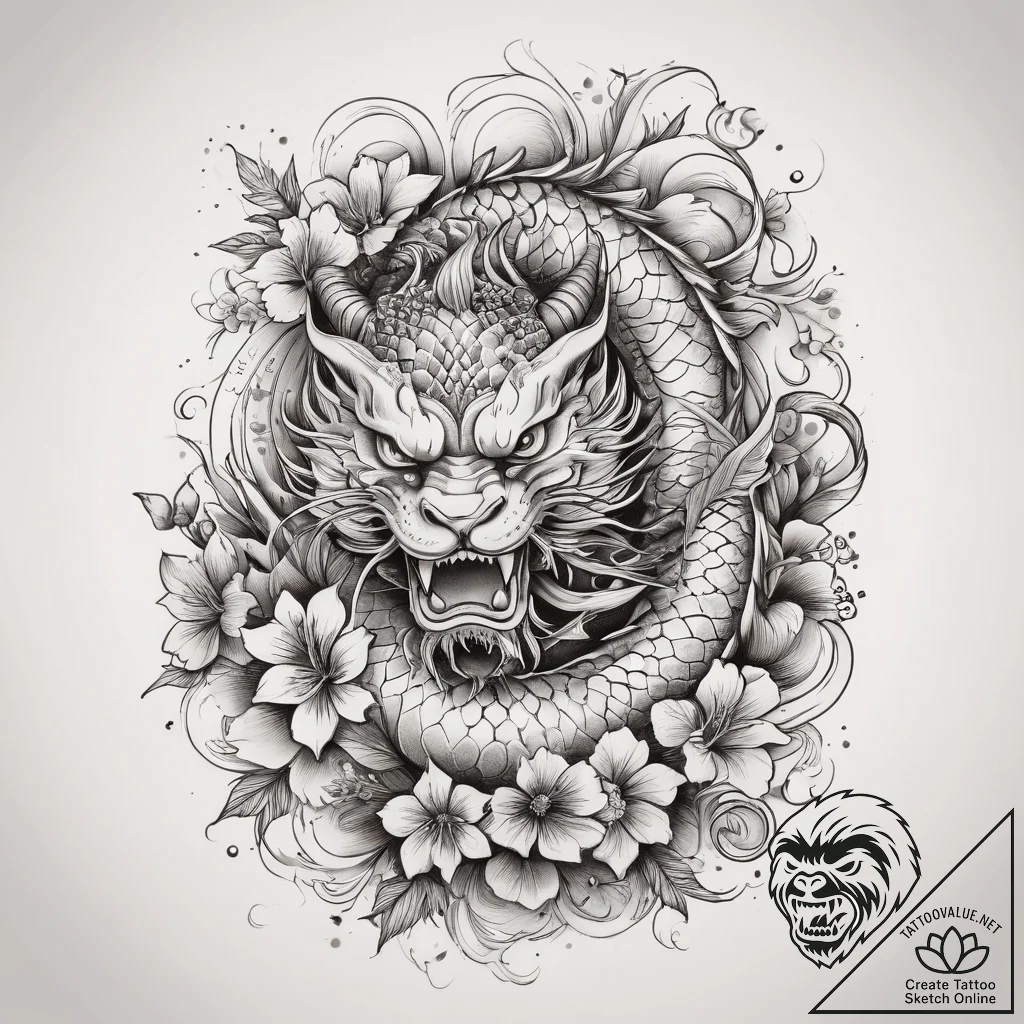 Tattoo sketch denim jeans with a floral patch... - tattoo sketch (№1757428259_0, 09.09.2025 14:30) — tattoovalue.net