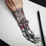 Tattoo sketch hands with a key, tattoo flash… – tattoo sketch (№1757428646_0, 09.09.2025 14:37) — tattoovalue.net