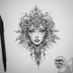 Tattoo sketch reflection – tattoo sketch (№1757429232_0, 09.09.2025 14:47) — tattoovalue.net