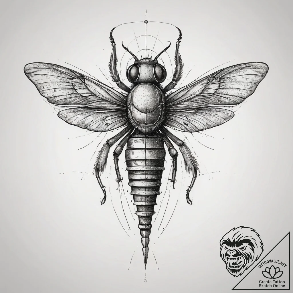 Tattoo sketch sticktight flea, ink illustrati... - tattoo sketch (№1757431391_0, 09.09.2025 15:23) — tattoovalue.net